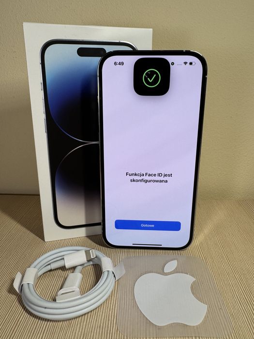 ZESTAW iPhone 14 PRO | JAK NOWY! | IDEALNY! | GRATIS szkło kabel etui