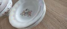 Zestaw serwis porcelana Karolina kwiaty talerz do zupy