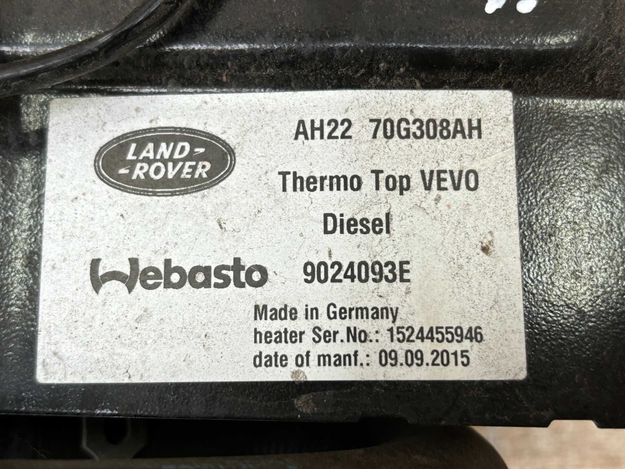 Webasto ogrzewanie postojowe Land Rover Discovery 4 AH22