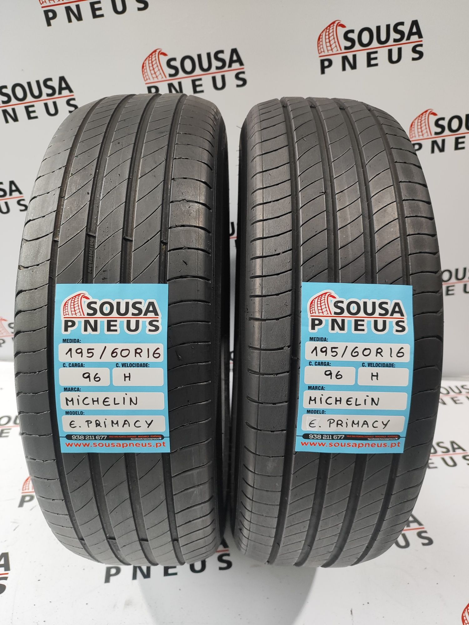 110 Euros 2 pneus como novos 195-60R16 96 H Michelin Oferta dos Portes