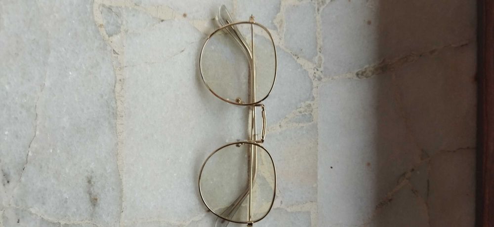 Okulary zerówki złote