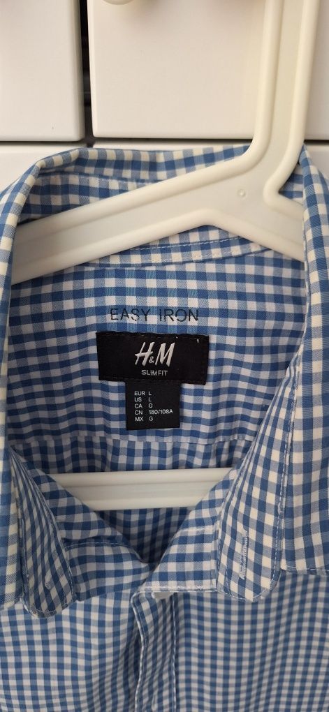 Koszula H&M, drugi rękaw, rozmiar L Easy Iron, polecam!