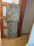 Komplet garsonka elegancki kwiaty 3XL 46 marynarka spódnica duży