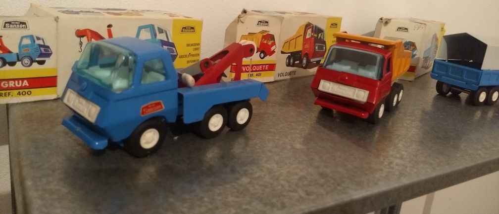 Lote 3 Veículos em ferro, marca mini- Sanson, 1976