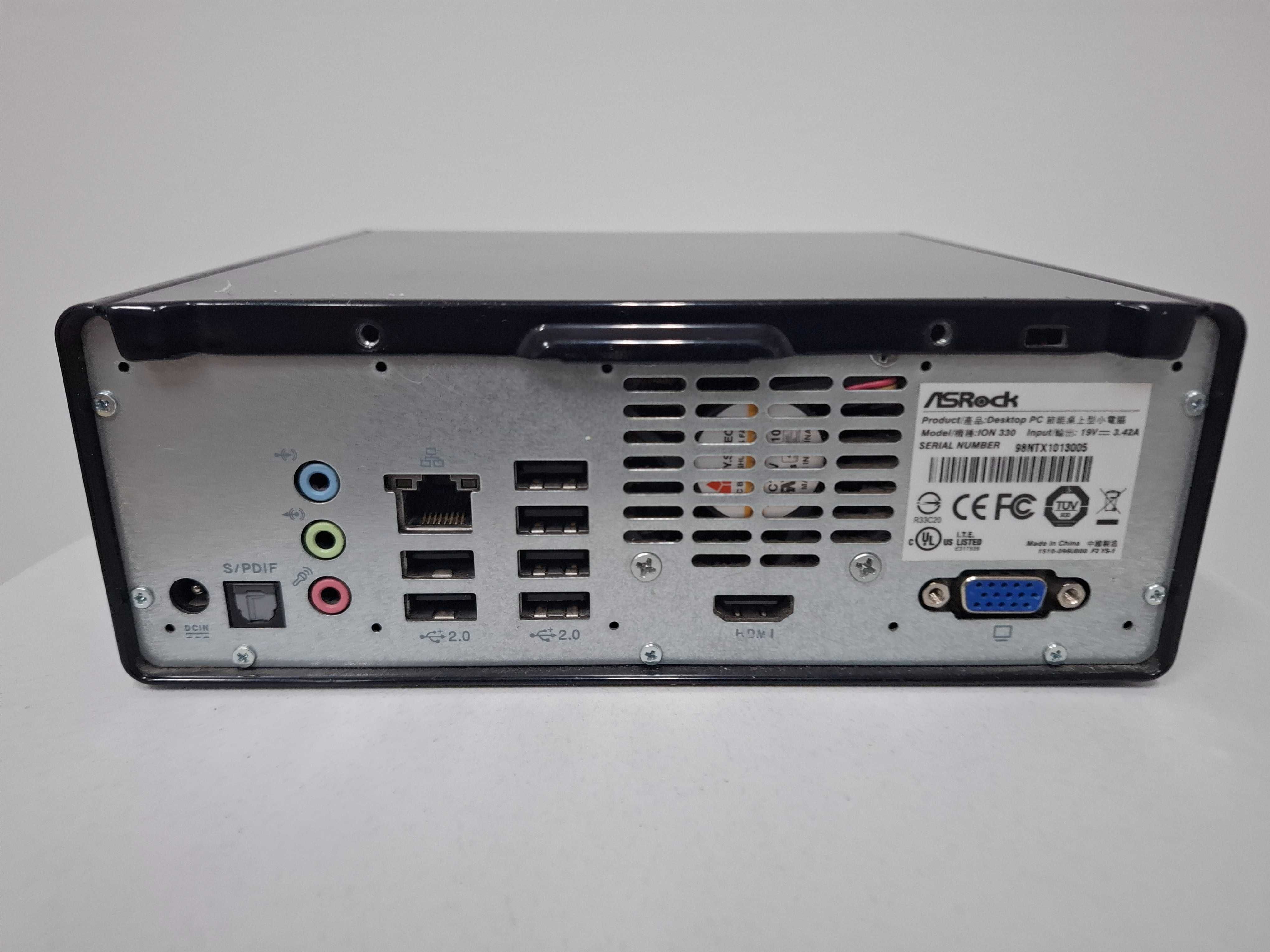 Asrock ION 330 Mini PC Atom 1.6 Ghz Nvidia Windows 7 FV23%