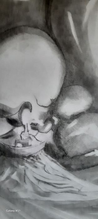 Szkic „Krzyk latarni” 80x120 cm