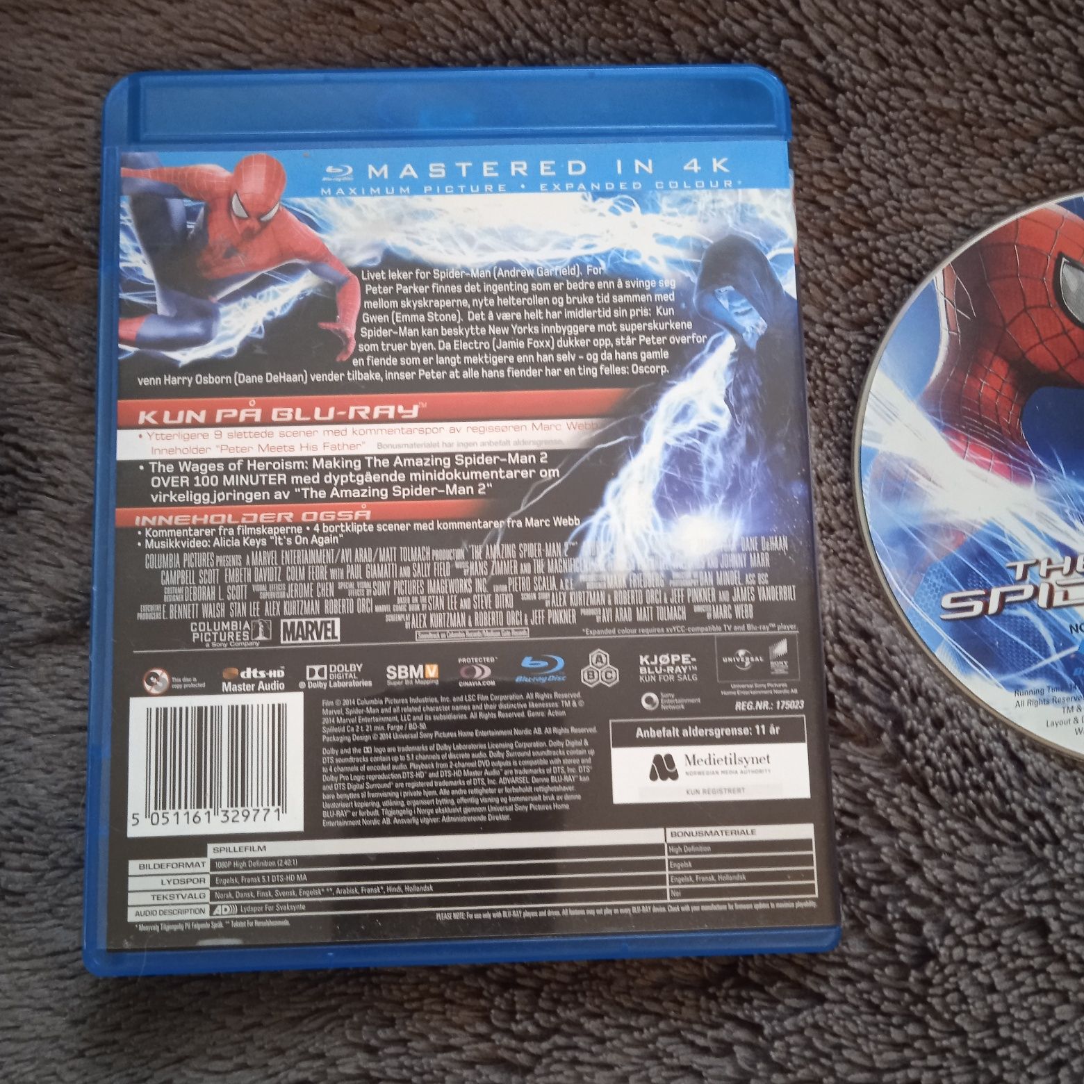 Niesamowity Spider-Man 2 Blu Ray