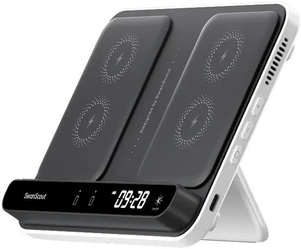 SwanScout 710S - Бездротовий зарядний пристрій для двох телефонів