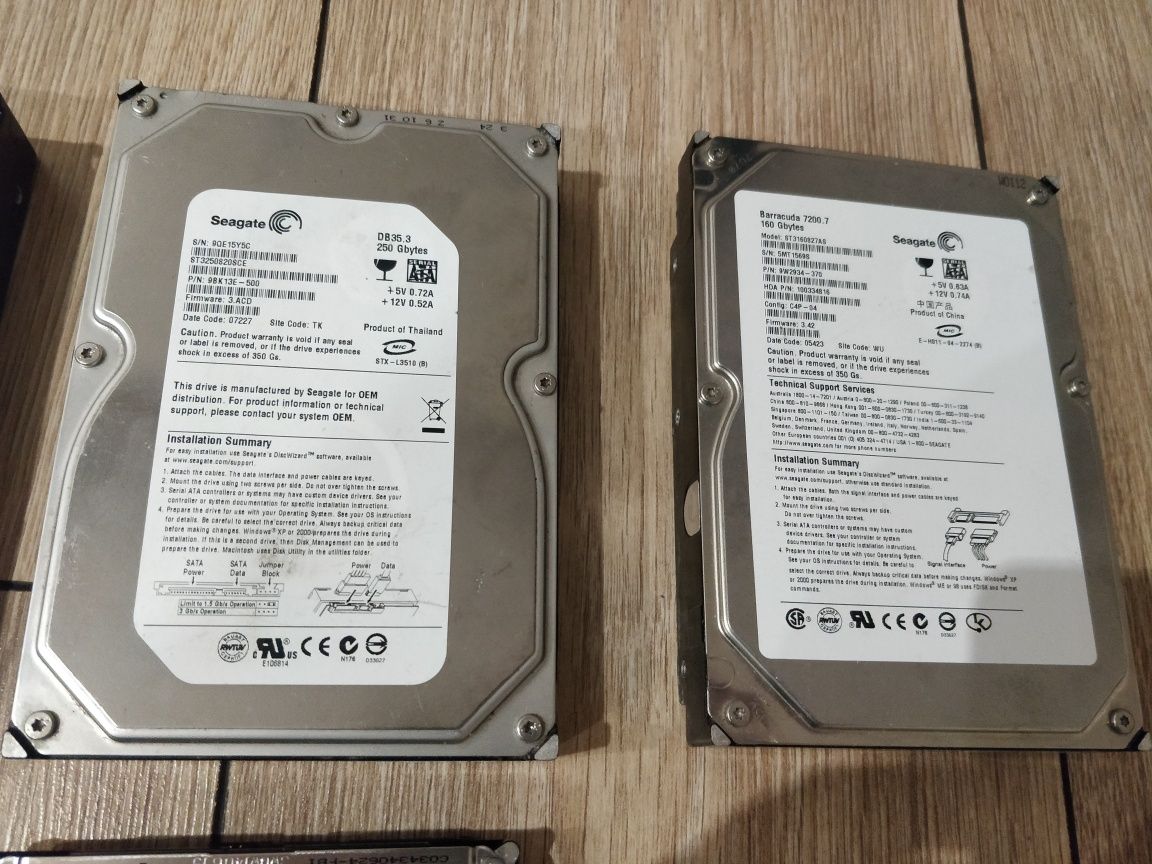 5 dysków HDD po 500GB + gratisy