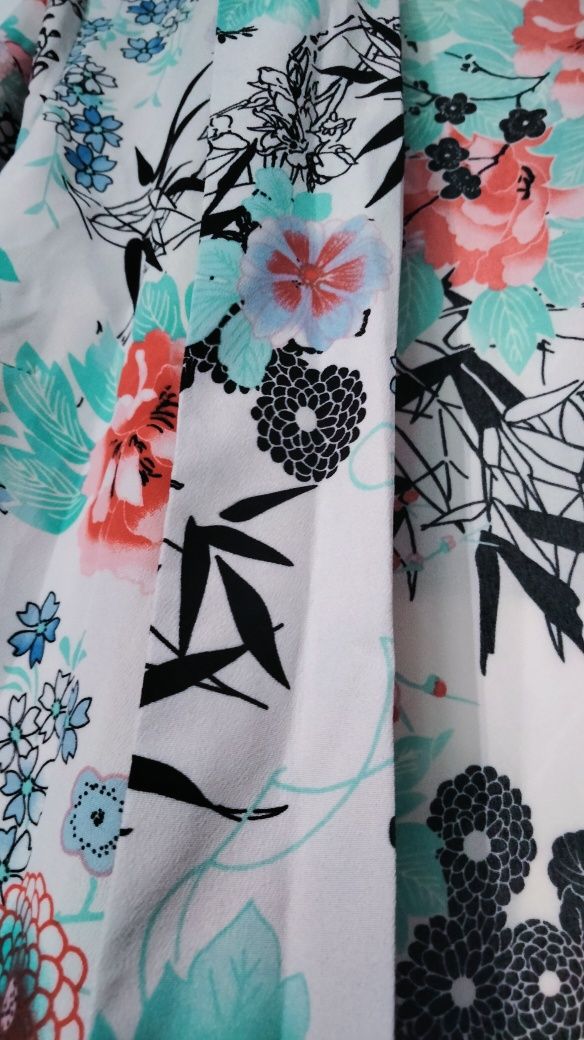 Koszula damska, boho, kolorowa, kwiaty, przewiewna, Plus Size, Atmosph