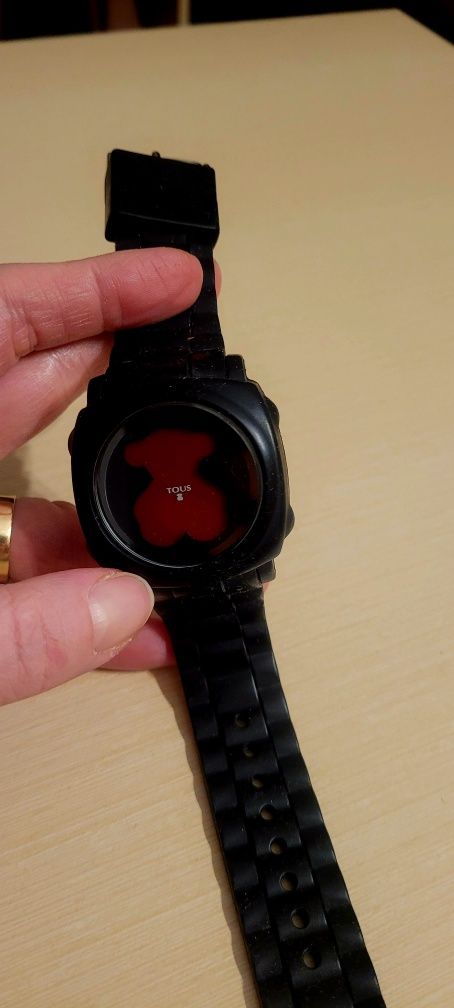 Zegarek TOUS silikon czarny miś