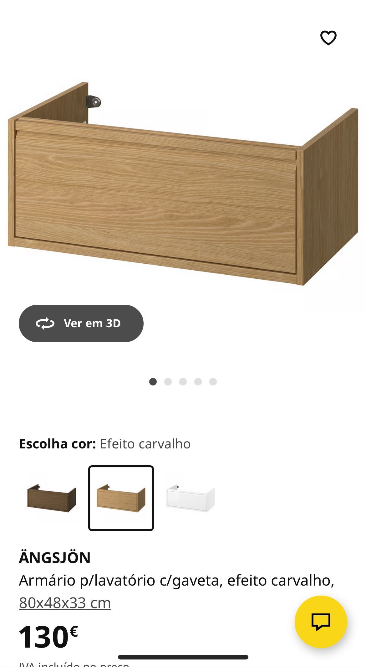 Armário lavatório wc IKEA ANGSJON