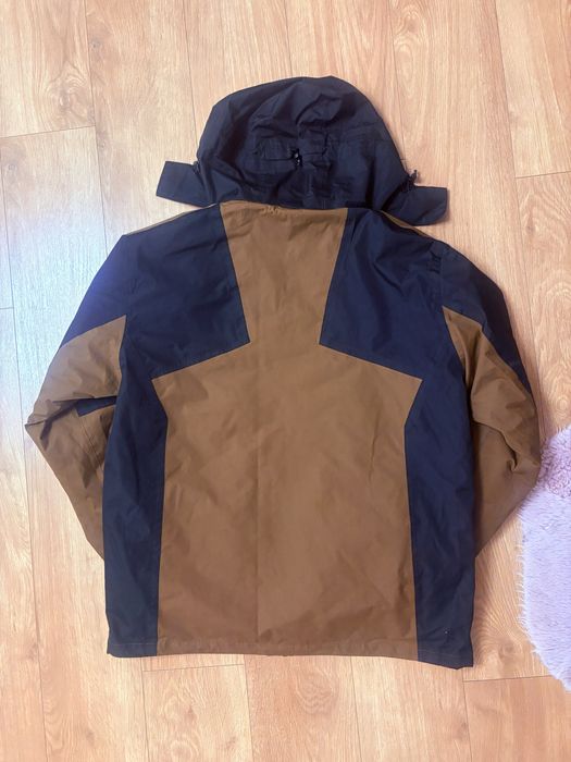 Kurtka ocieplana zimowa 3w1 z odpinaną podpinką brązowo-czarna