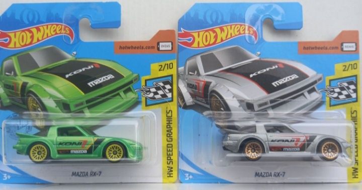 Conjunto 2 mazda rx-7 hot wheels