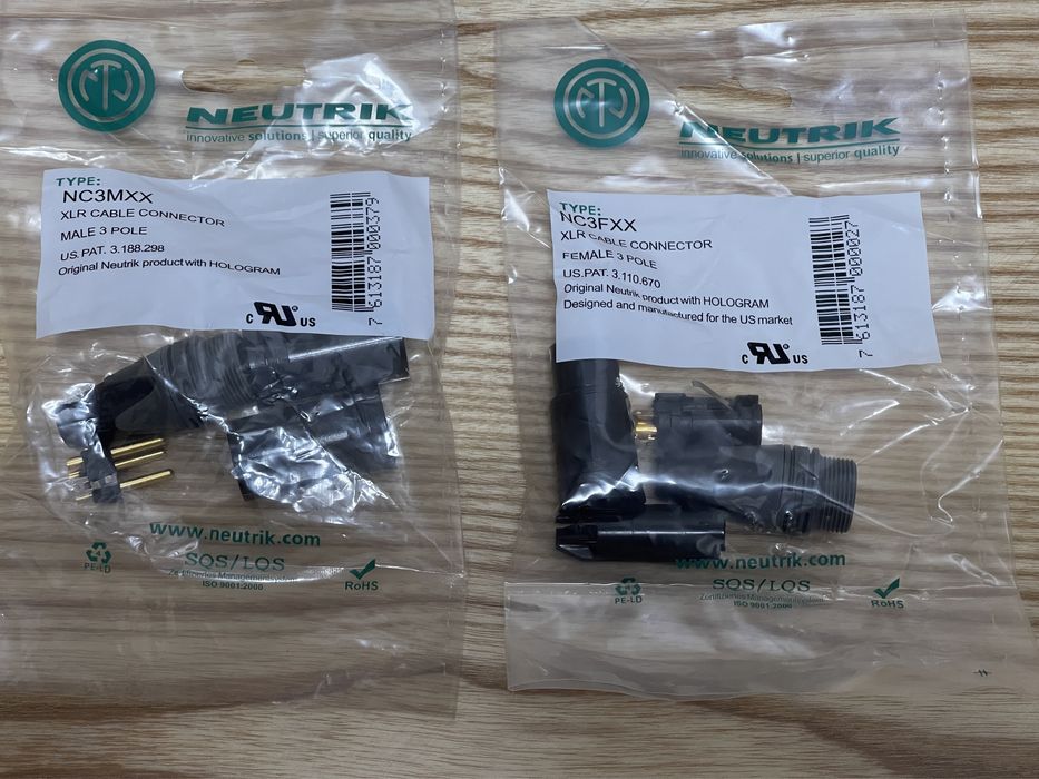 Продам нові запаковані Neutrik NC3MXX та Neutrik NC3FXX