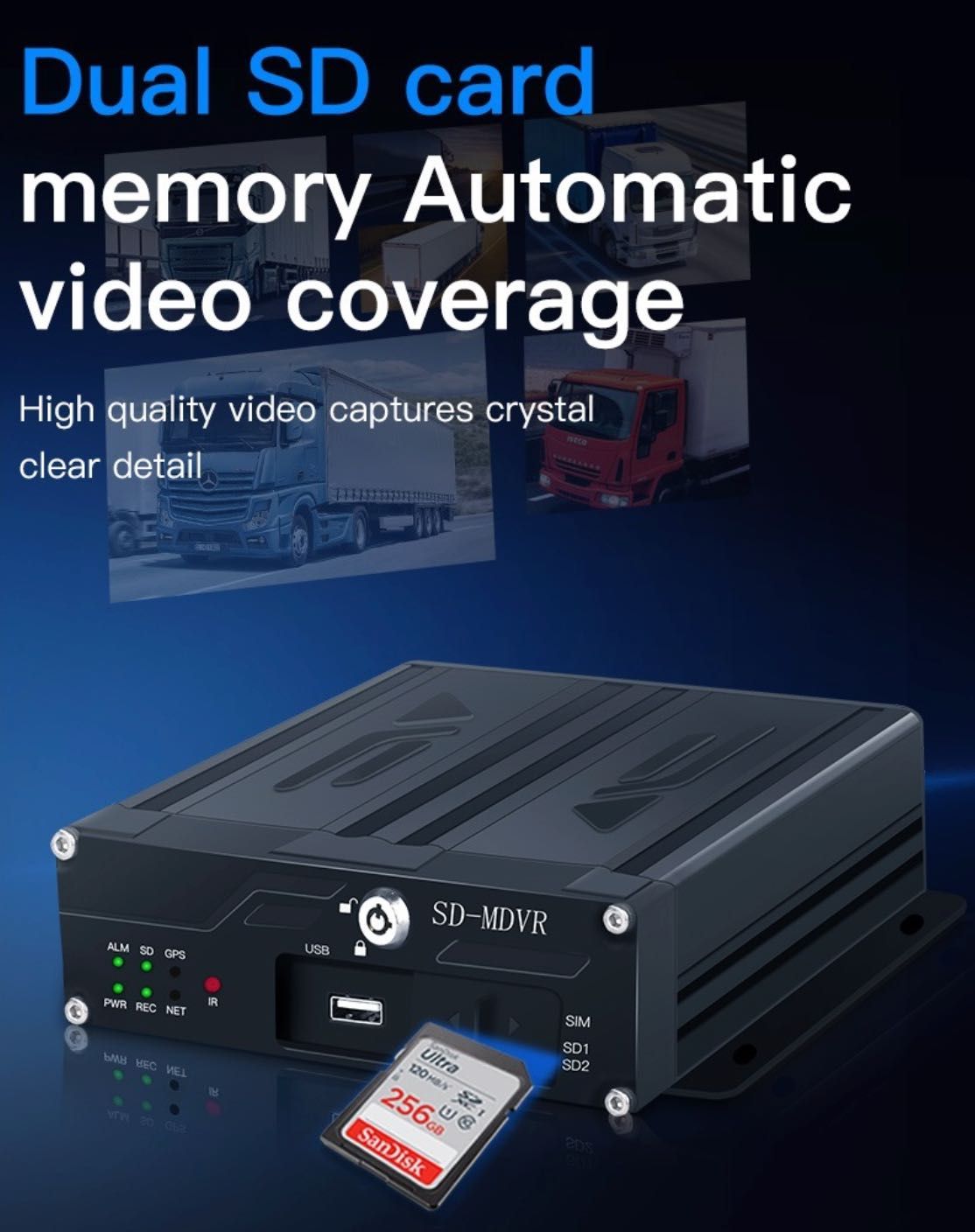 Sistema de Gestão de Veículos * DVR 4CH * 1080P * GPS * WiFi * 4G