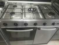 Fogao electronia porta bilhas 5 bicos todo inox 180€