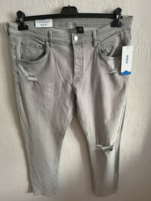 Nowe Męskie jeansy H&M Skinny Cropped W38 L30