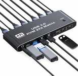 KONSOLA KVM 2x2 HDMI 2.0 4xUSB 3.0 Przełącznik Matryca Switch 2 monito