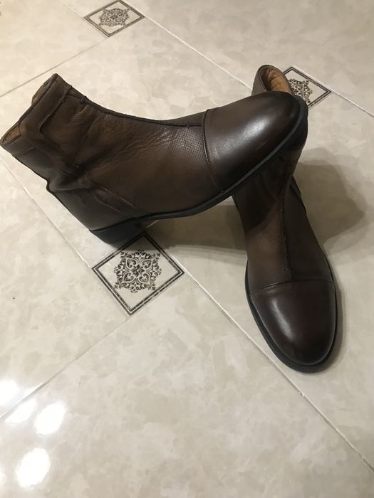 Натуральна шкіра! чоловічі черевики бренду Zara зара взуття