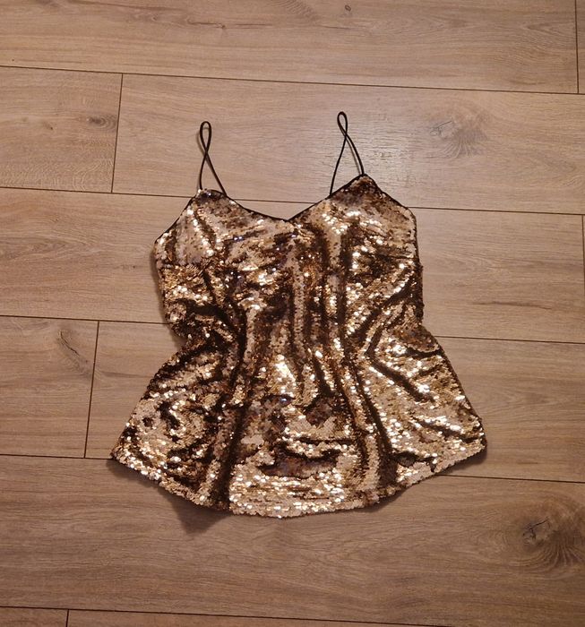 Złoty top na ramiączka  S. Sylwester