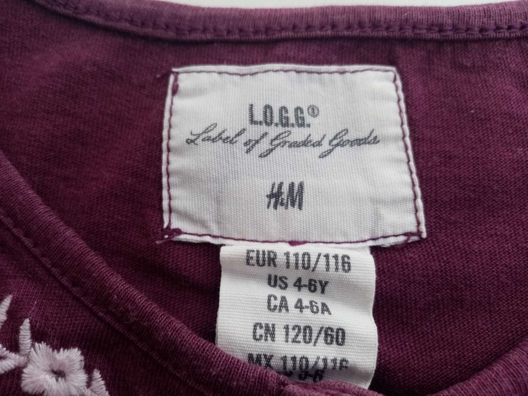 camisa / túnica: para 4 a 6 anos, bordeaux com florzinhas, H&M, só 2€!