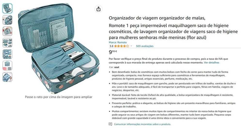 Bolsa/Necessaire de Viagem - Amazon