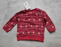 Sweter 56 62 bluza na święta świąteczna zimowa renifery dla chłopca