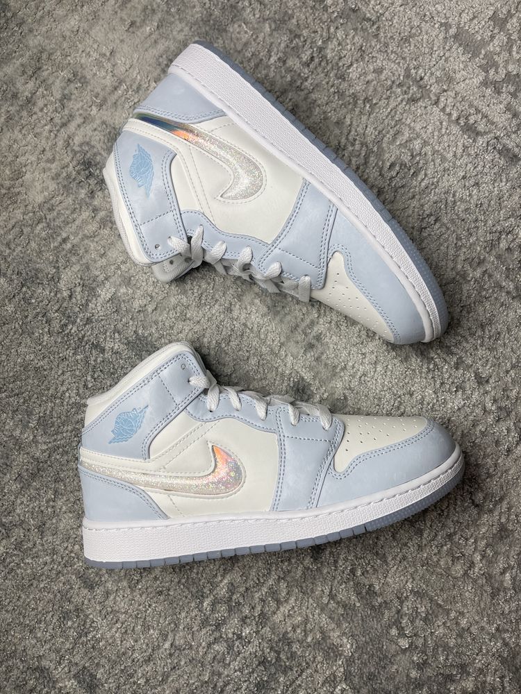 Nike Air Jordan 1 Mid Blue Tint Frozen 37.5 *NOWE*