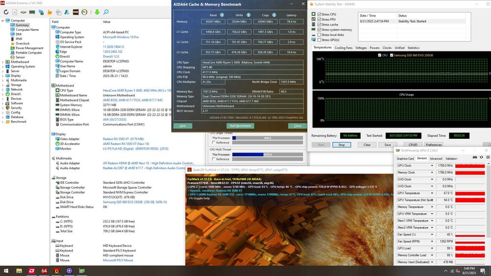 Біленький! RX5500XT 8gb \ Ryzen 5 3600 \ B550M \ 32GB \ 256 + 500SSD