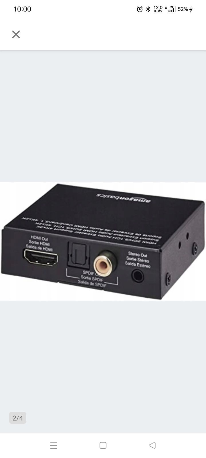 Konwerter audio HDMI na HDMI+ Amazon Basic CEHFAE0101