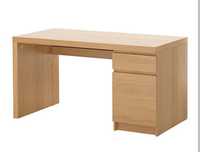 Secretária MALM Ikea, chapa de carvalho,  140x65 cm