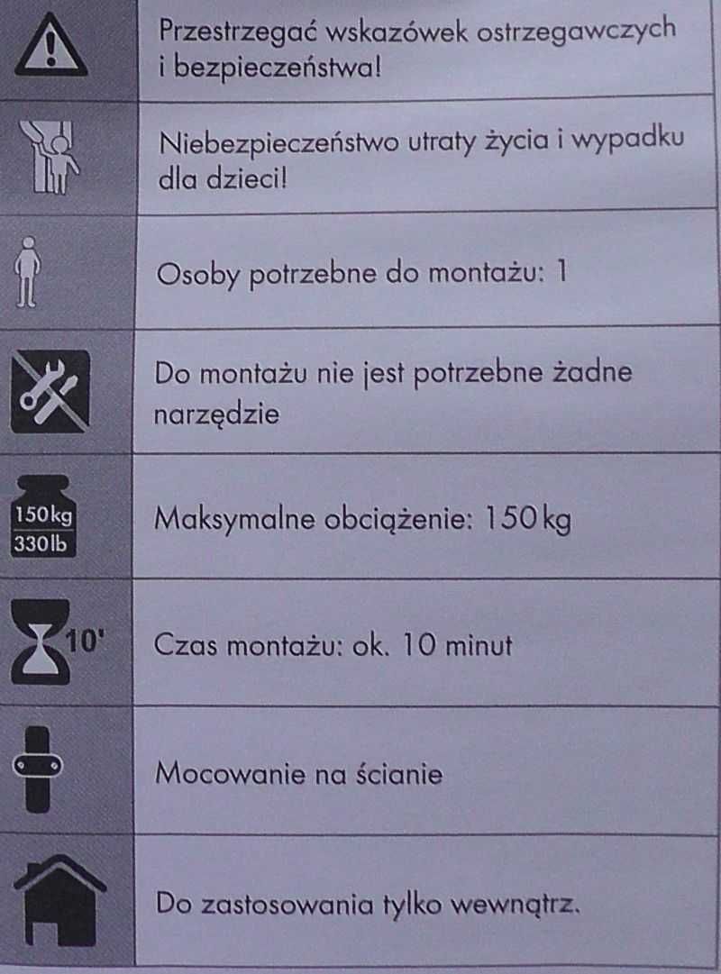 Regał z tworzywa sztucznego 5 półek 180x71x35cm do 150kg