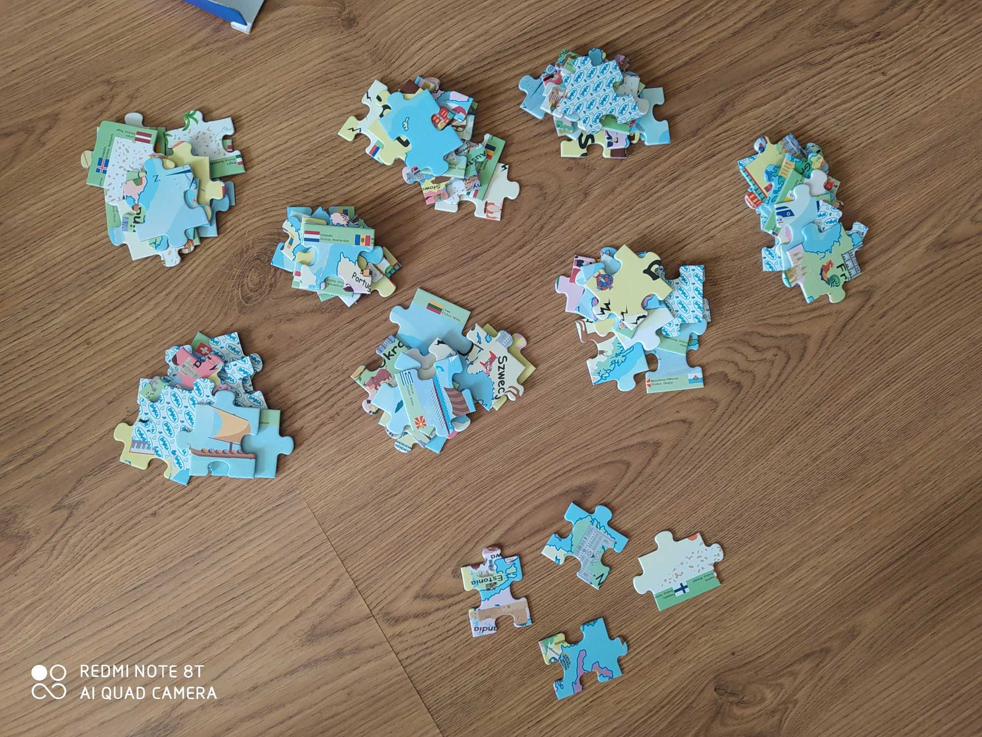 Puzzle Mapa Europy wiek 5+ jak nowe