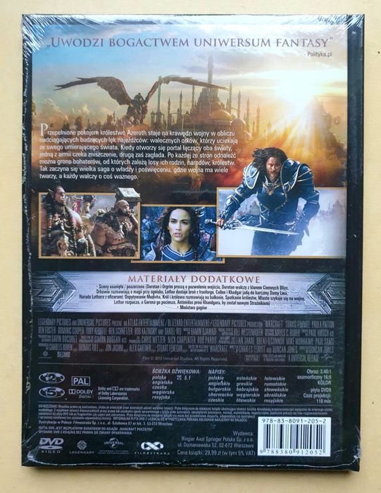 DVD Warcraft Początek książka z filmem nowa
