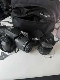 Canon 250D EOS + EFS 18-55mm + 50mm 1.8f stm + acessorios