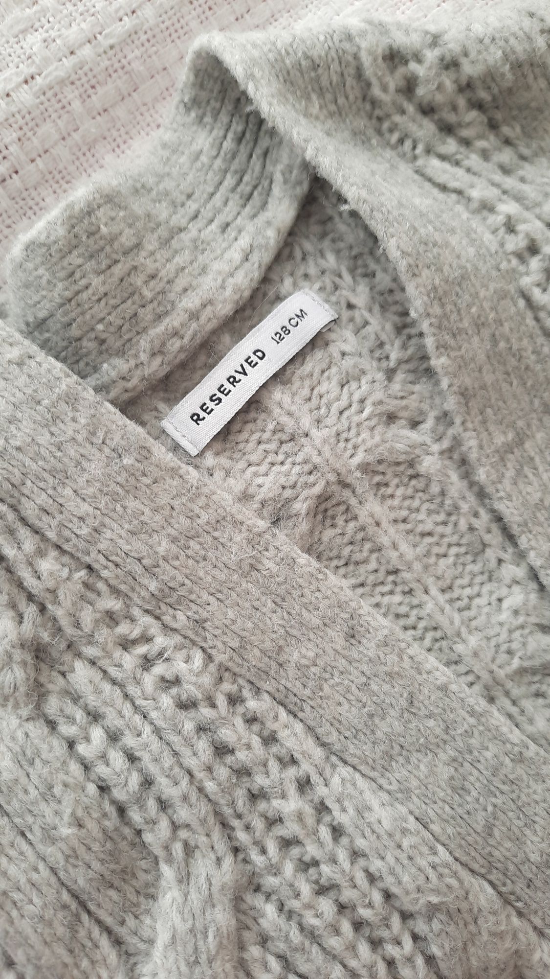 Sweter, kardigan dziecięcy, dla dziewczynki, r. 128, reserved