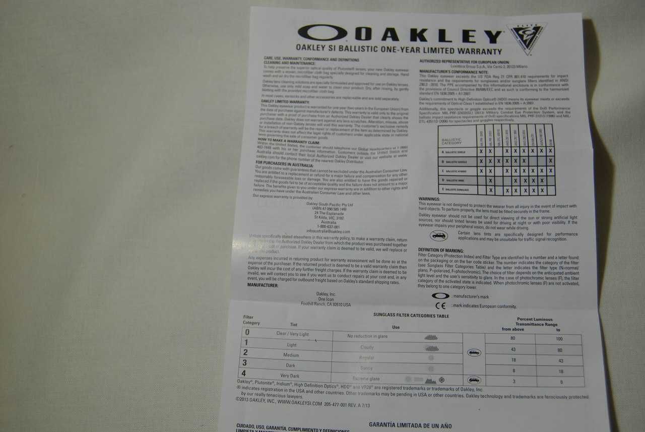 Оригінальні Балістичні захисні окуляри Oakley M FRAME® 2.0