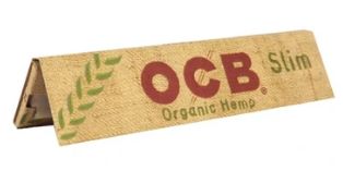 Bletki OCB Slim Organic Hemp 32 szt. Niebielone z Gumy Arabskiej