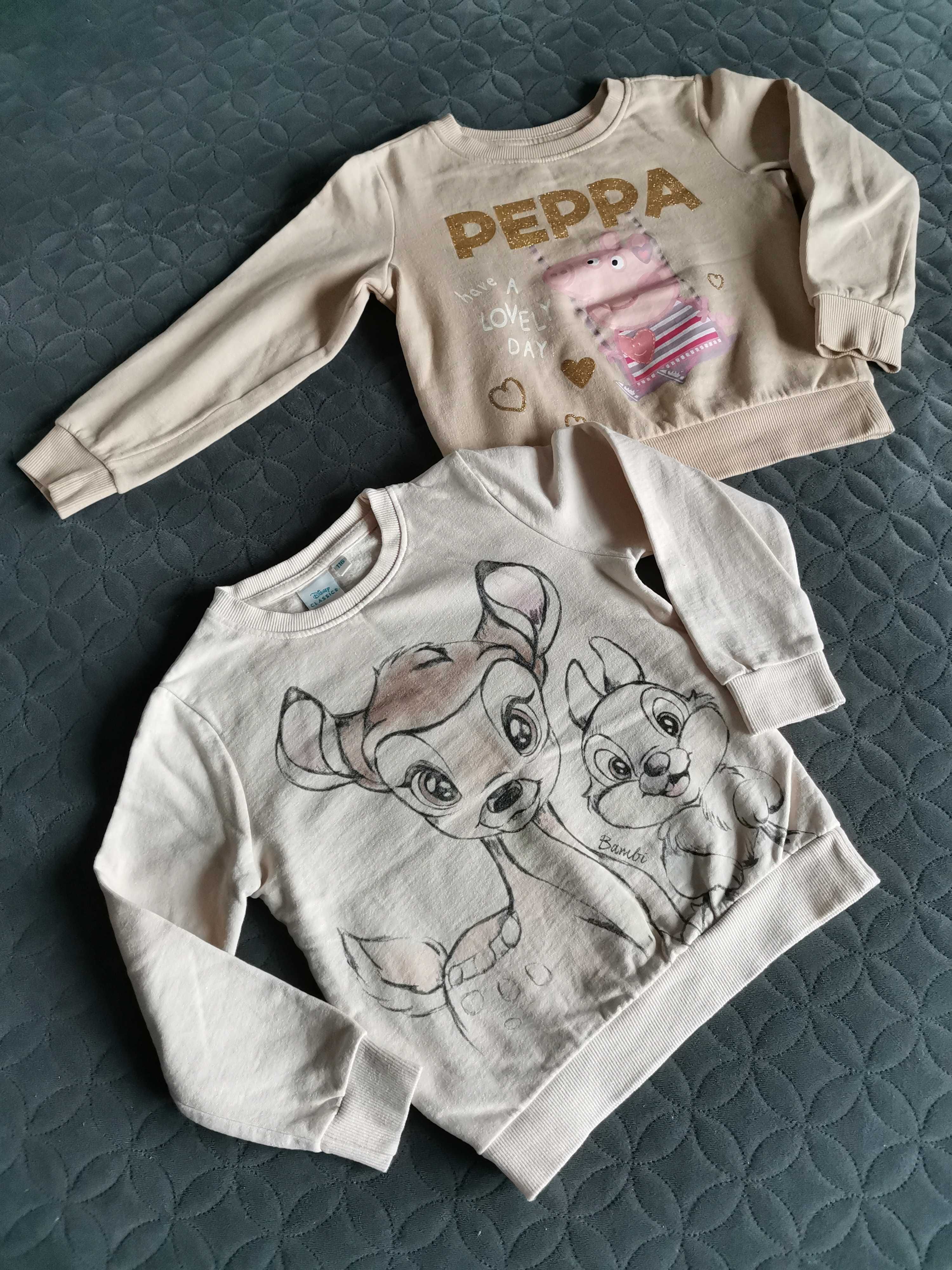 Bluzy Peppa pig i Bambi r110/116