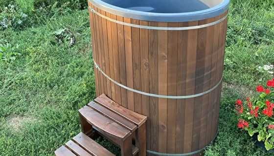 Бочка для холодної води. Купіль для бані, лазні. Холодна купіль