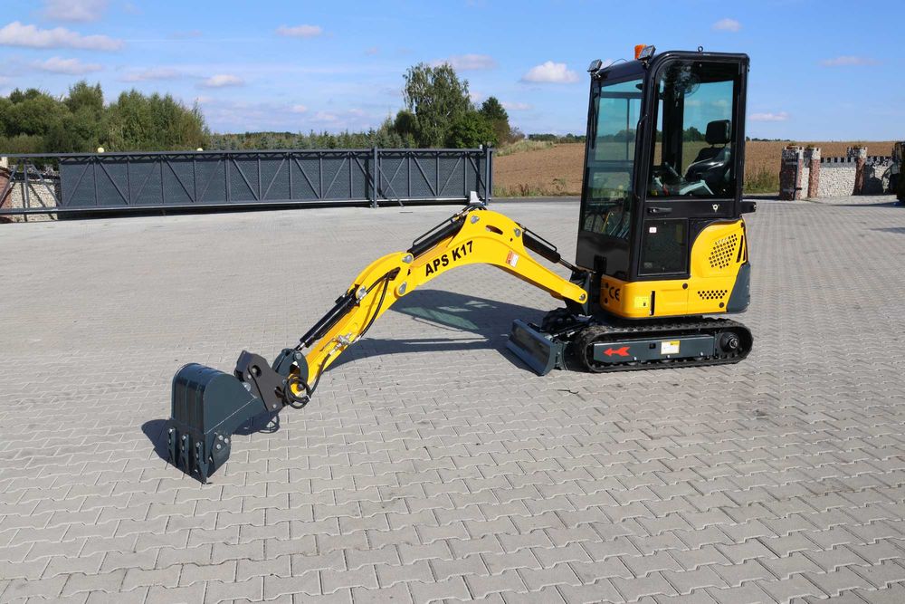 Minikoparka APS K17 z kabiną | 18,5kW | EURO 5 | 1500kg | 2025 NOWA