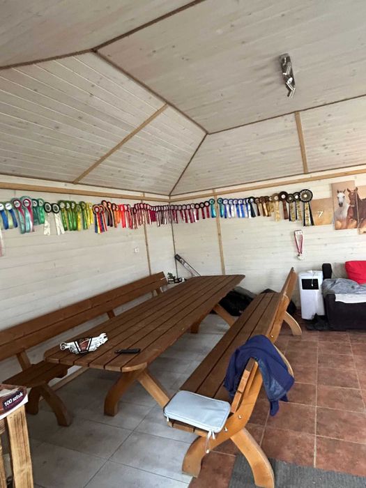 Domek 5 x 5 drewniany ocieplany w całości z podłogą całoroczny Używany