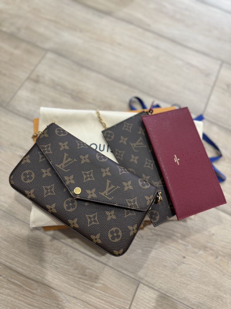 Клатч, сумка, louis vuitton felicie оригинал lv