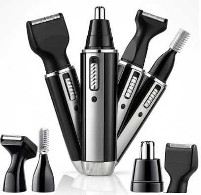 Trymer golarka do nosa uszu golenie włosów zarostu 4w1 MOCNY grzebień