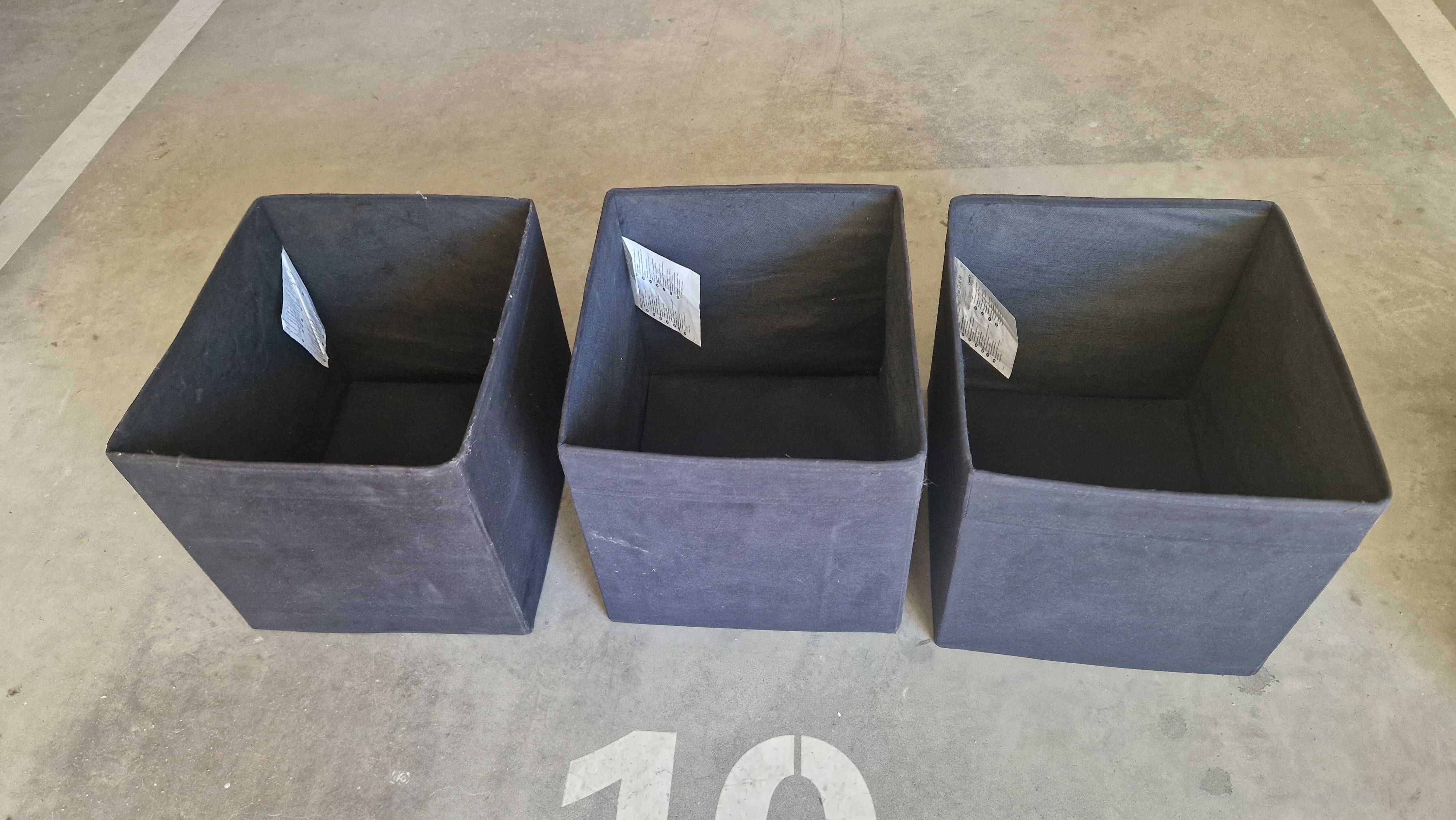 3 Caixas de arrumação Ikea, modelo Drona