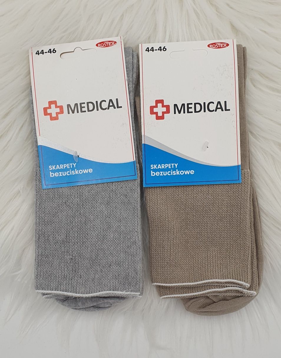 Bezuciskowe skarpetki Medical medyczne bawełniane 44-46