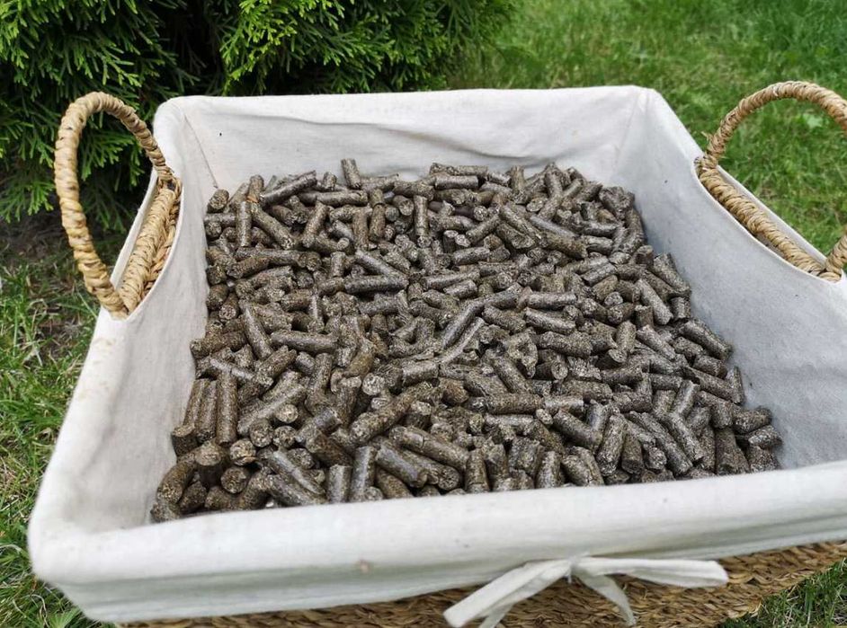 Pellet z łuski słonecznika