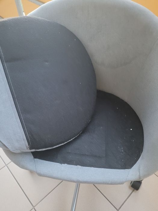 Krzeslo do biurka obrotowe szare boho