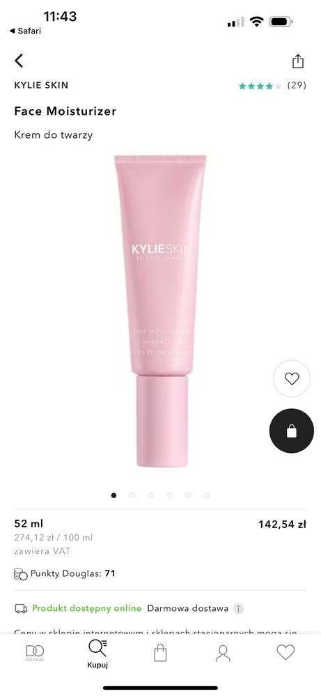 Kylie Skin nawilżający krem do twarzy